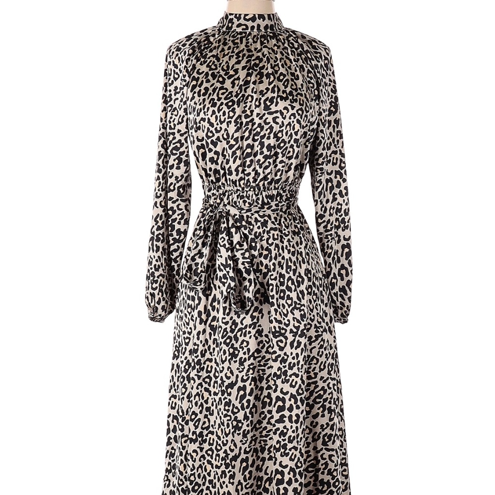 Loft leopard print maxi dress